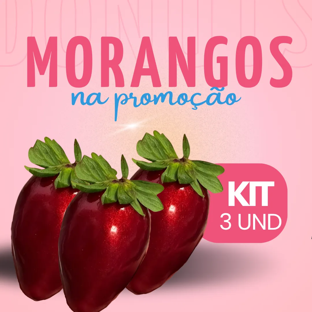 Kit 3 morangos do amor