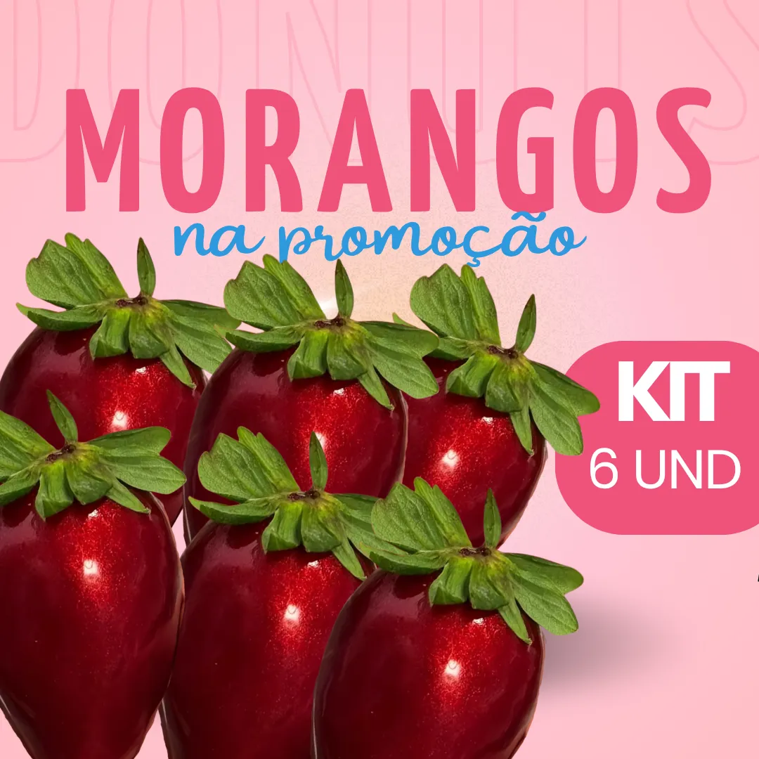 Kit 6 morangos do amor
